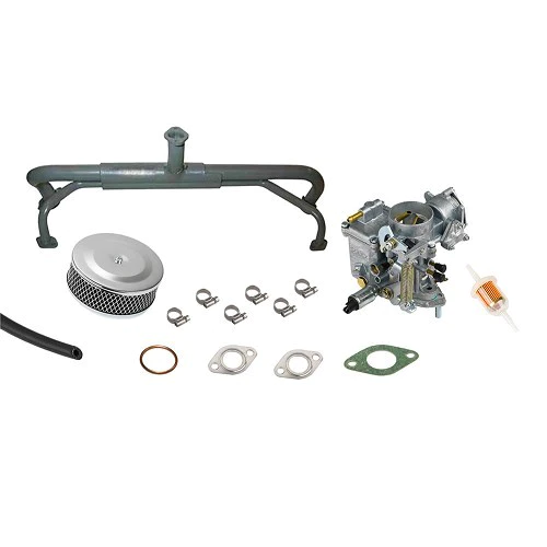 Kit de conversión carburador SolexBrosol 3031 PICT colector admisión simple para Volkswagen Beetle, Karmann-Ghia y Combi